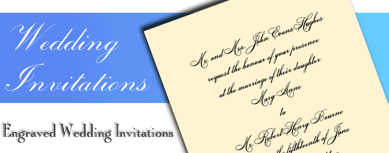 Engraved Wedding Invitations